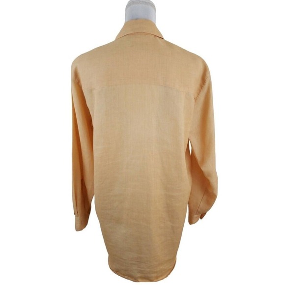 Liz Claiborne ~Woman Size S~ Yellow 100% Linen Shirt Blouse Boho/Beach Tunic. - Picture 16 of 16